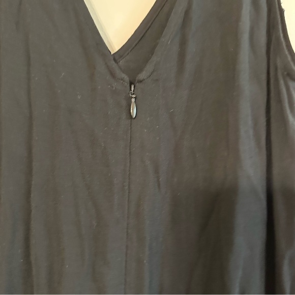 AllSaints black Cate wide leg jumpsuit size small 100% Rayon - Picture 14 of 15